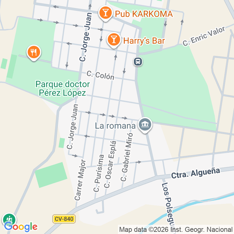 Código postal de Calle Ramon y Cajal en Romana (la)