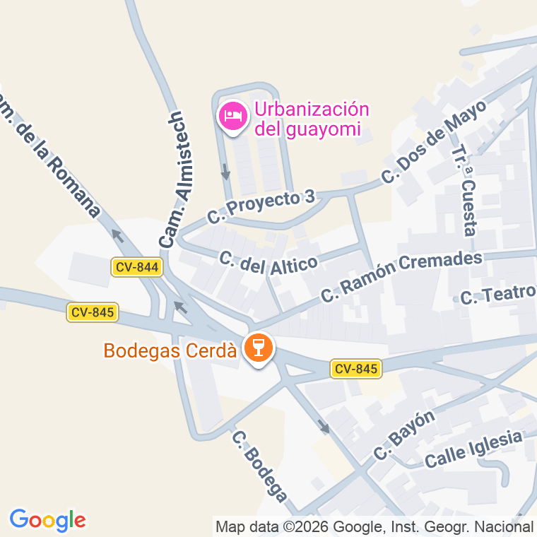 Código postal de Calle Altico en Fondó de Les Neus (el)