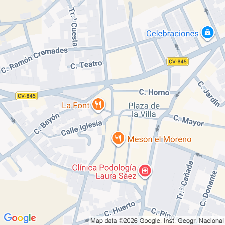 Código postal de Calle Peña Esvarosa en Fondó de Les Neus (el)