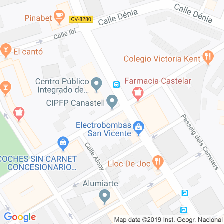 Código Postal de Canastel en Alicante