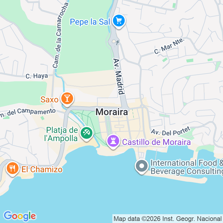 Código postal de Moraira en Alicante