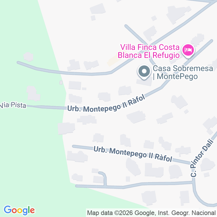 Código postal de Avda Rafol de Almunia en Urbanizacion Monte-pego
