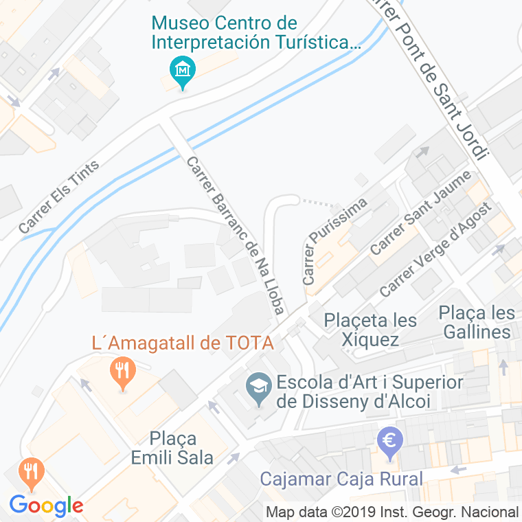 Código Postal calle Barranc De Na Lloba en Alcoi/Alcoy