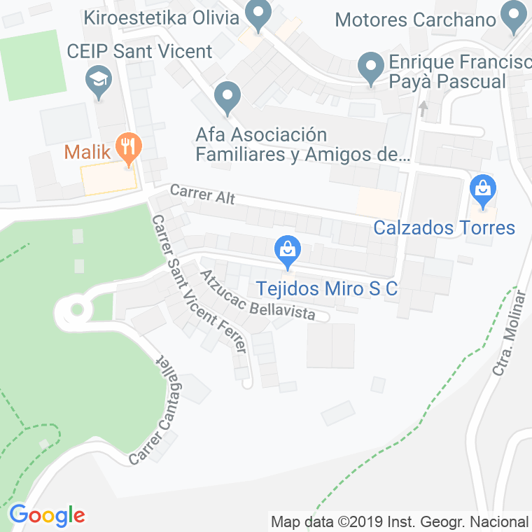 Código Postal calle Bellavista en Alcoi/Alcoy