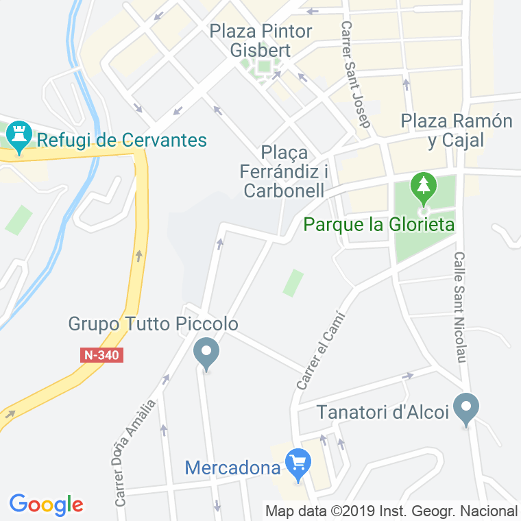 Código Postal calle Capella Navarro en Alcoi/Alcoy