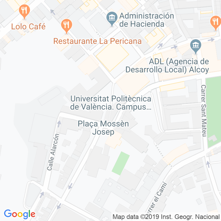 Código Postal calle Ferrandiz I Carbonell en Alcoi/Alcoy