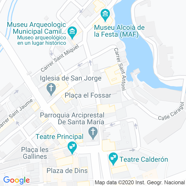 Código Postal calle Fosar, El, placeta en Alcoi/Alcoy