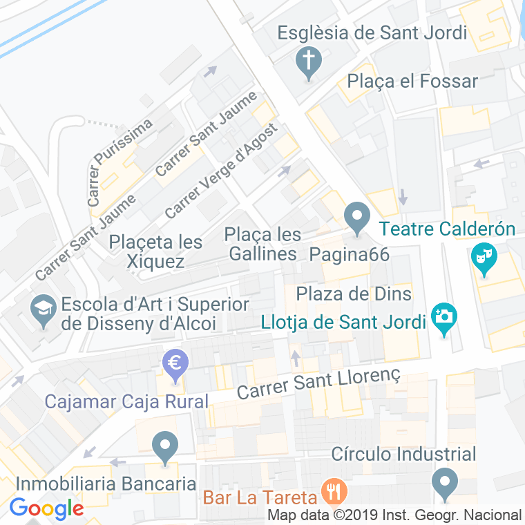 Código Postal calle Gallines, Les en Alcoi/Alcoy