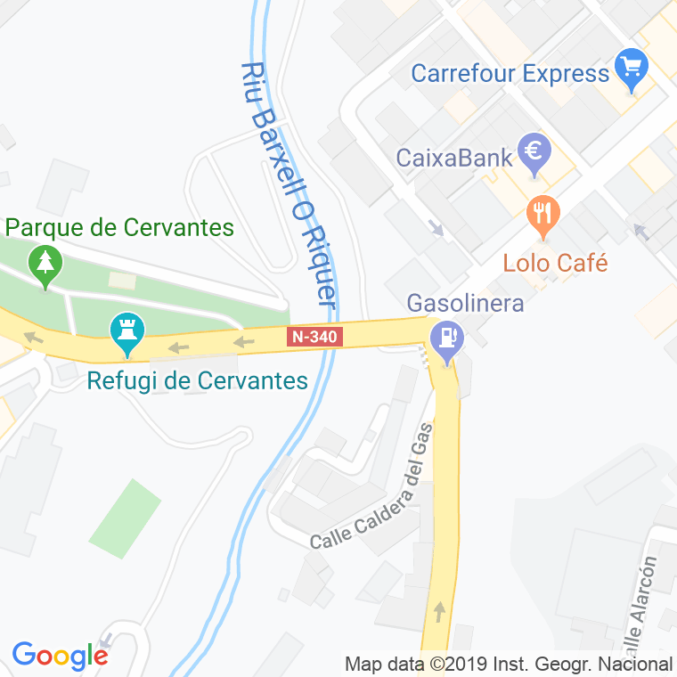 Código Postal calle Cervantes, passeig en Alcoi/Alcoy