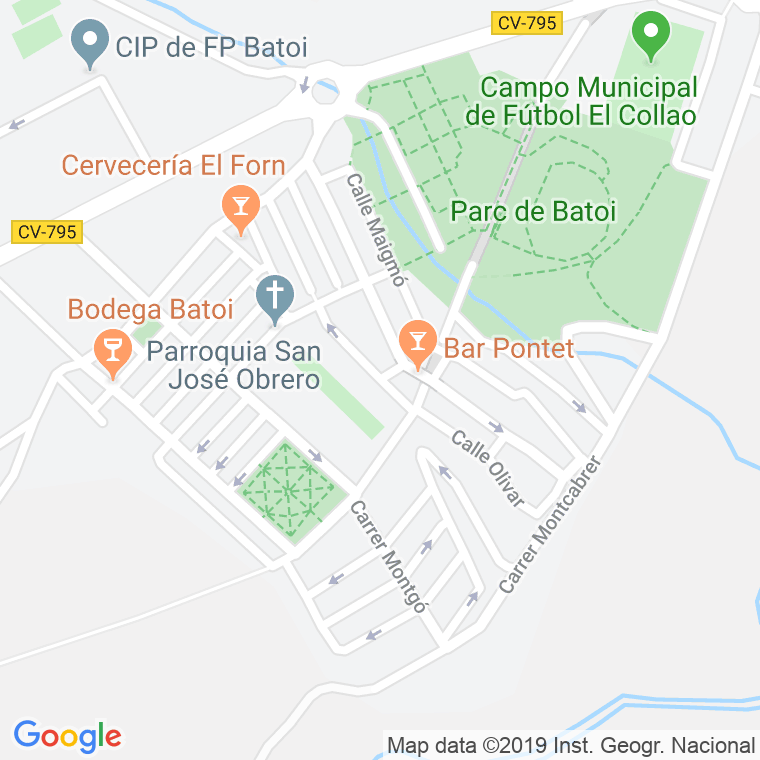 Código Postal calle Olivar en Alcoi/Alcoy