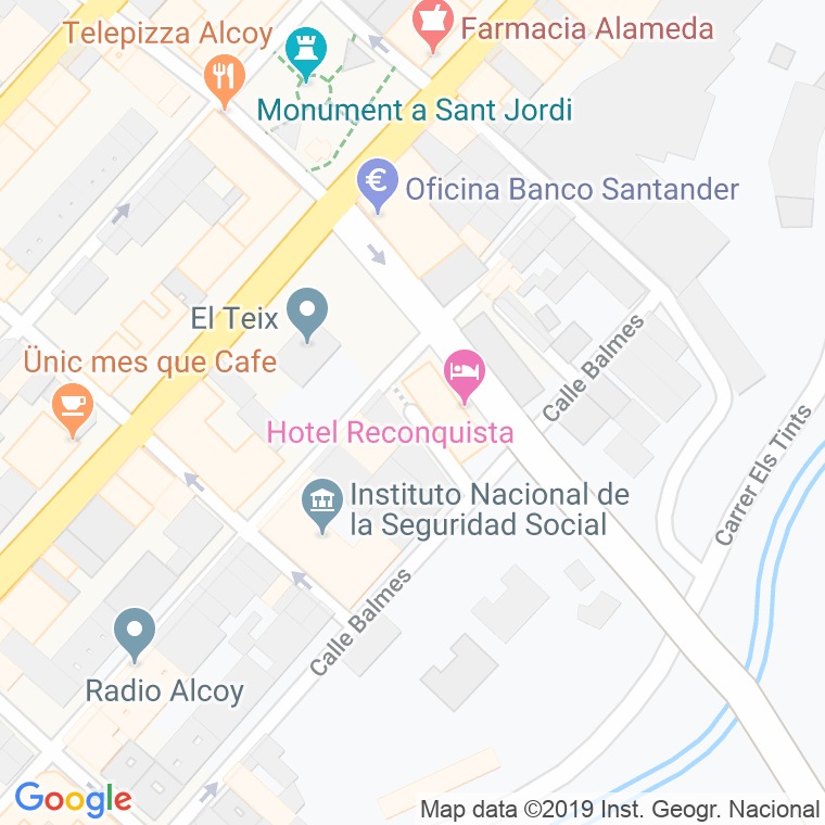 Código Postal calle Estambrera, carrero en Alcoi/Alcoy