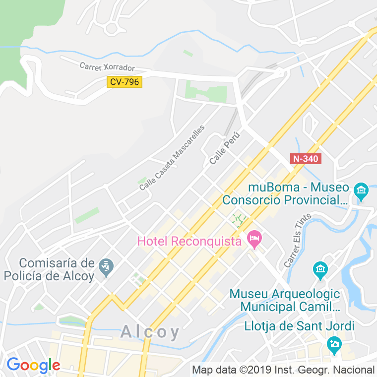 Código Postal calle Peru en Alcoi/Alcoy