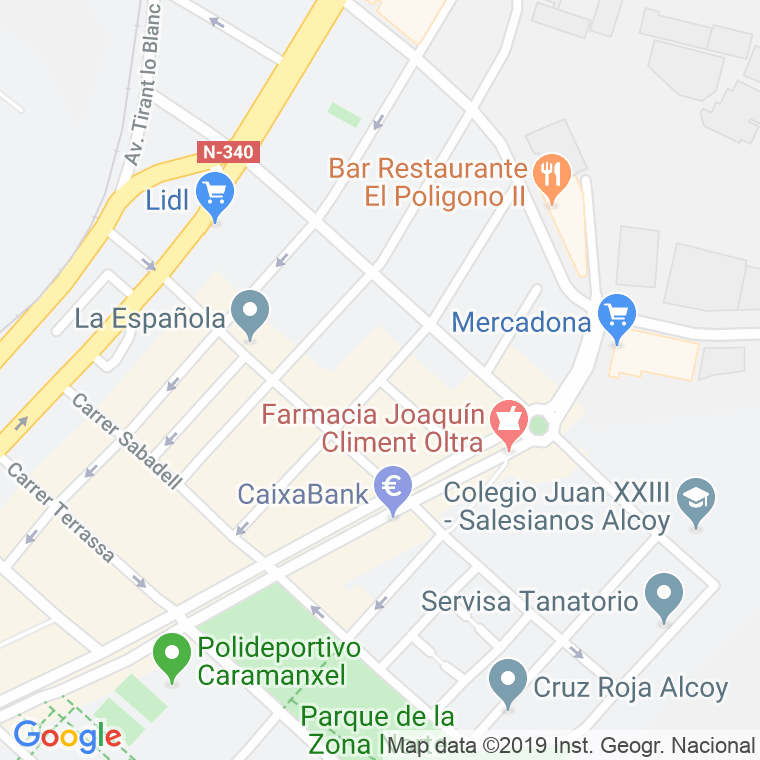 Código Postal calle Carmen Llorca, carrer en Alcoi/Alcoy