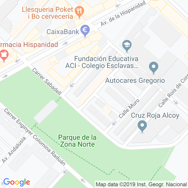 Código Postal calle Cocentaina en Alcoi/Alcoy