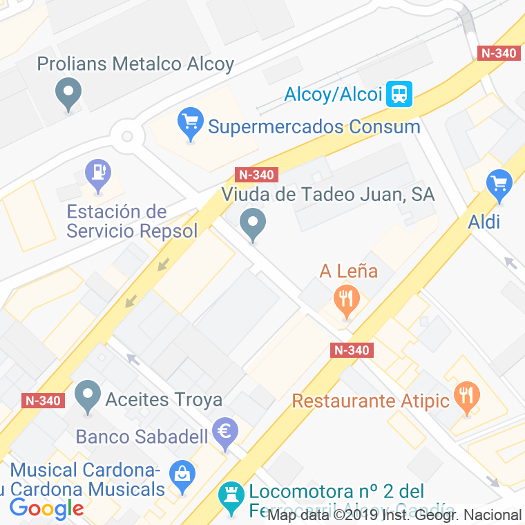Código Postal calle Sant Lluis Bertran en Alcoi/Alcoy