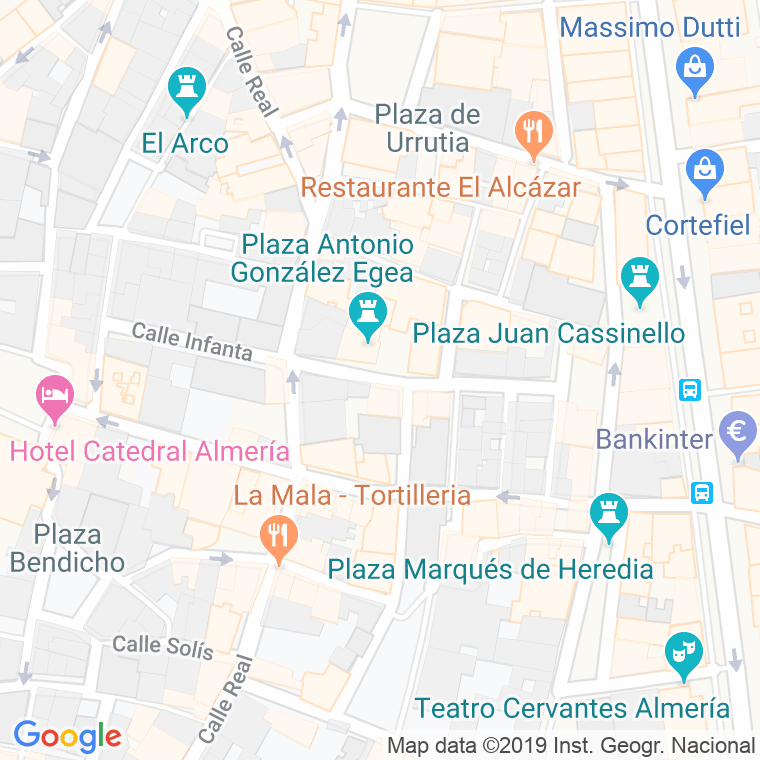 Código Postal calle Antonio Gonzalez Egea, plaza en Almería