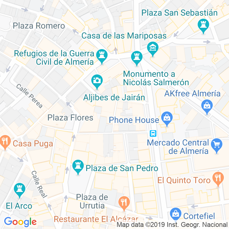 Código Postal calle Fructuoso Perez en Almería