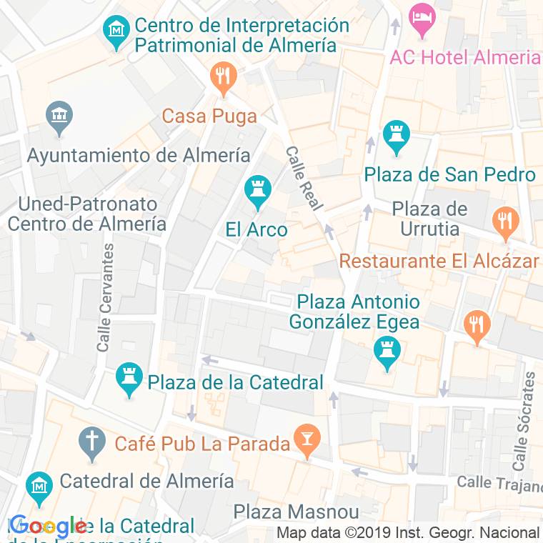 Código Postal calle Julio Alfredo Egea, plaza en Almería