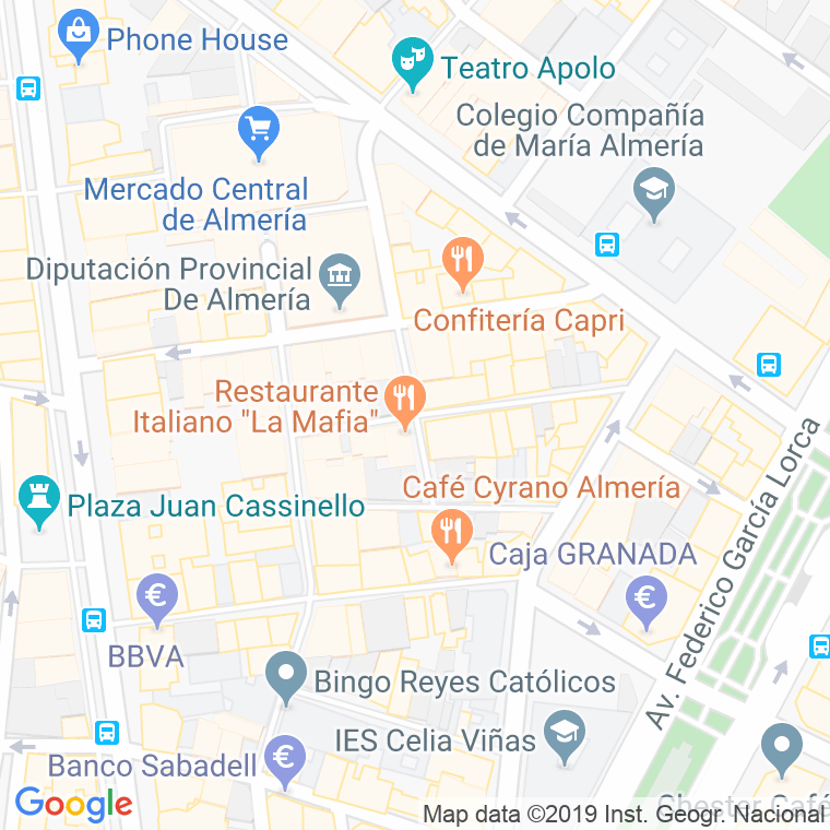 Código Postal calle Zaragoza en Almería