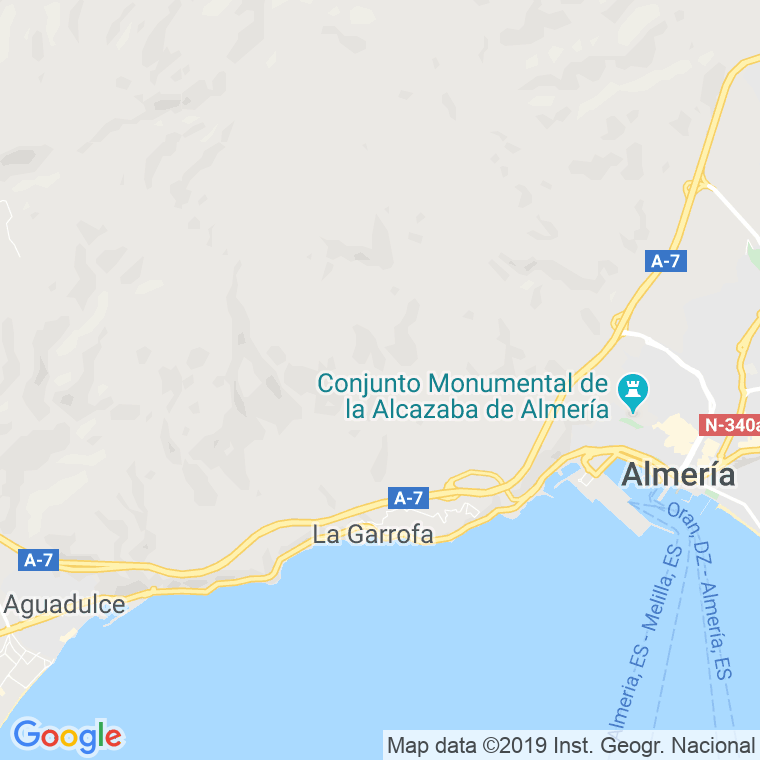 Código Postal calle Astilleros Muelle Pesquero en Almería
