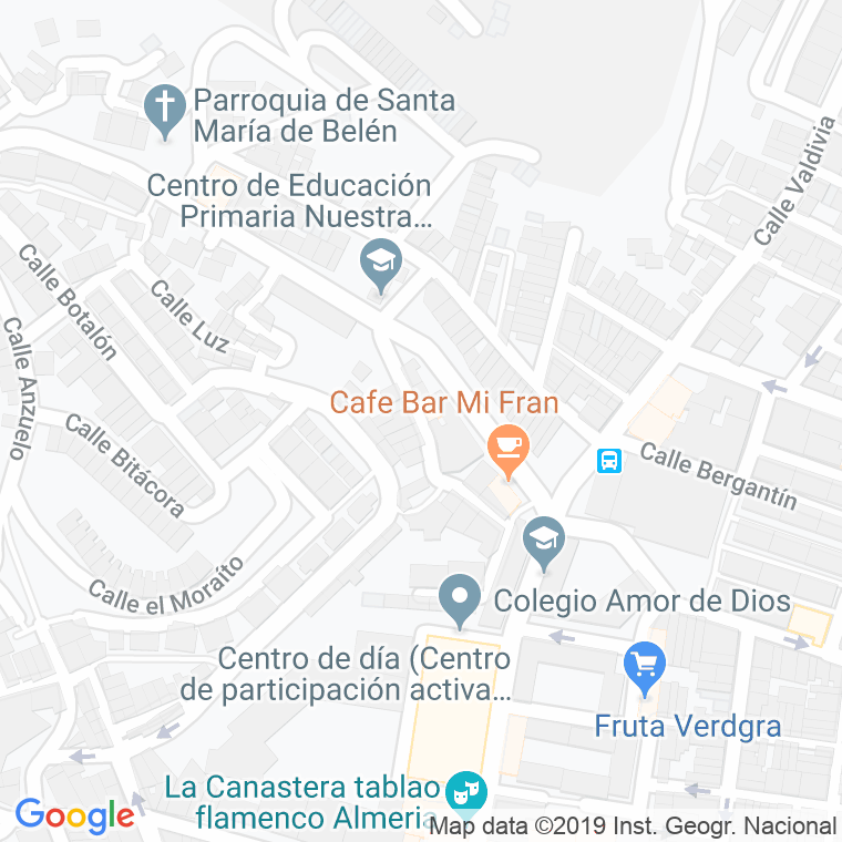 Código Postal calle Buzo en Almería
