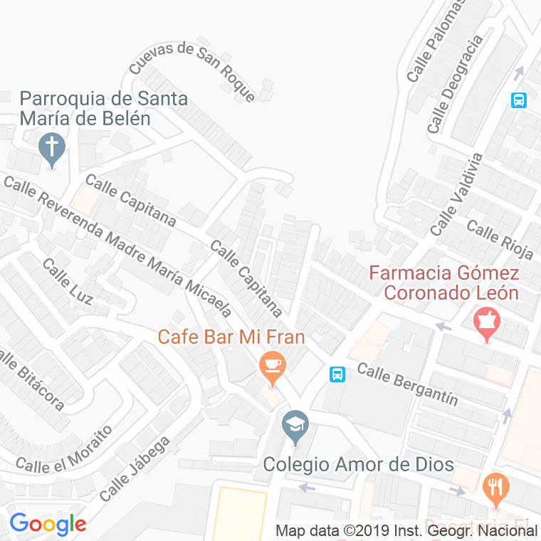 Código Postal calle Capitana, travesia en Almería