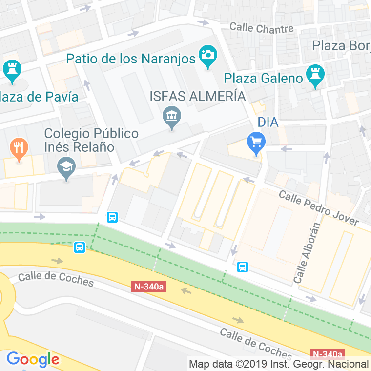 Código Postal calle Chafarinas en Almería