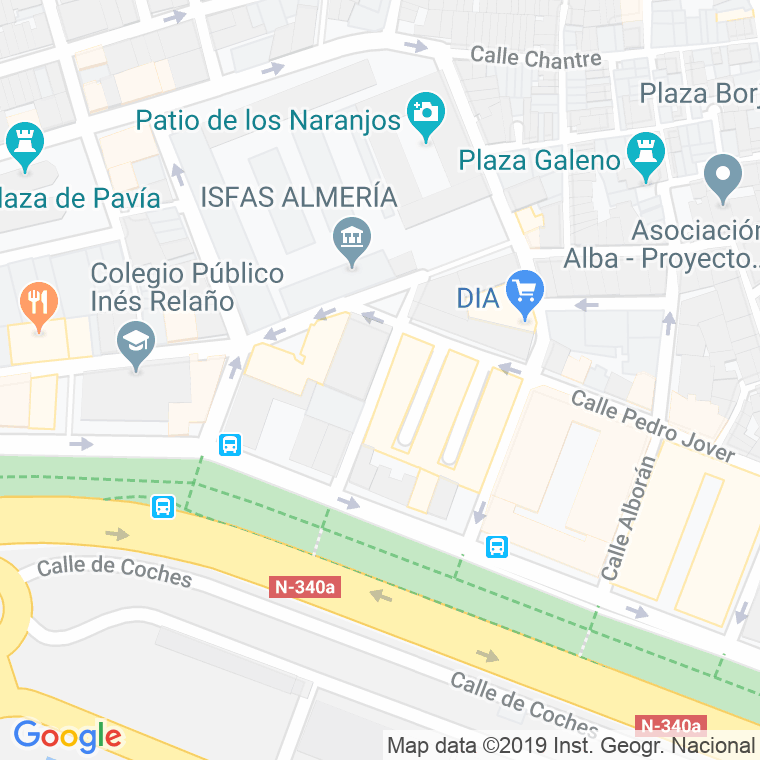 Código Postal calle Chafarinas, plaza en Almería