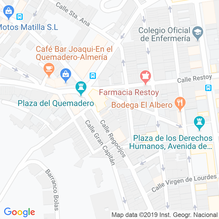 Código Postal calle Alava en Almería