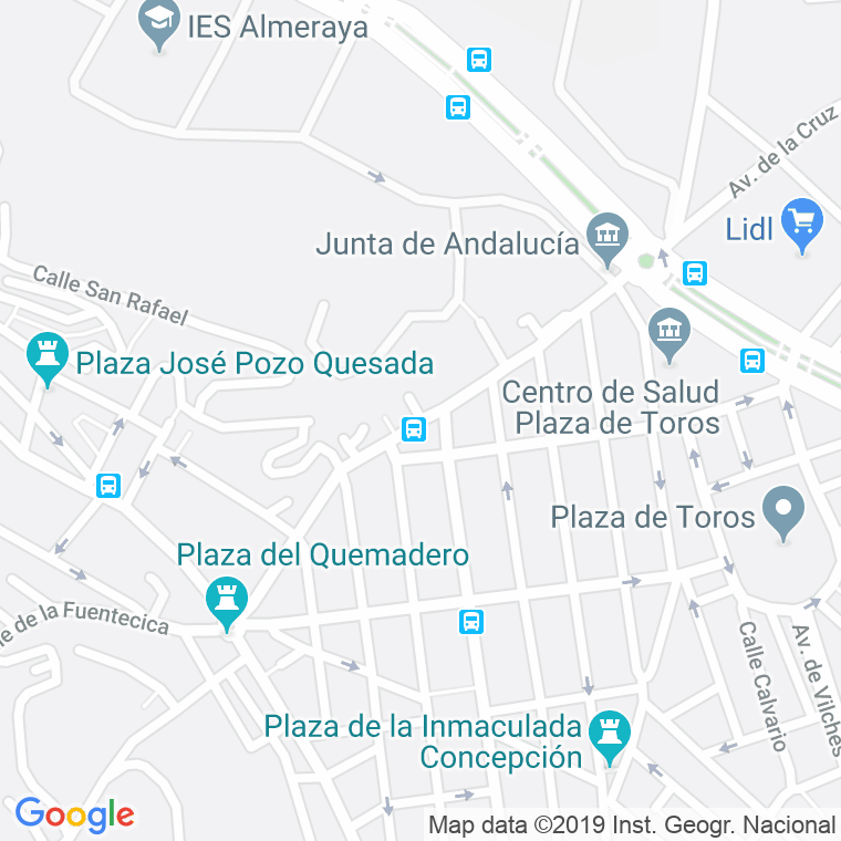 Código Postal calle Caridad, paseo en Almería
