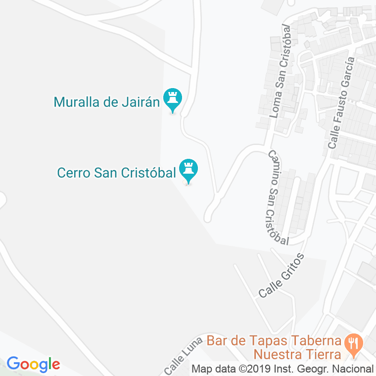 Código Postal calle Cerro San Cristobal, pasaje en Almería