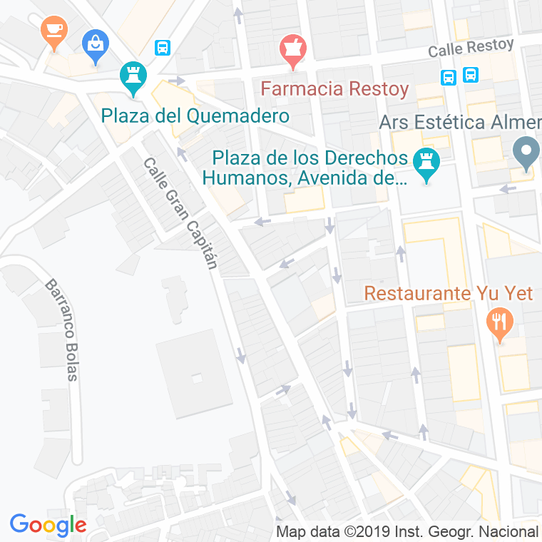 Código Postal calle Duendecillo en Almería