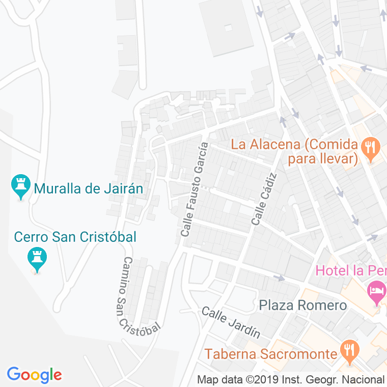 Código Postal calle Fausto Garcia en Almería