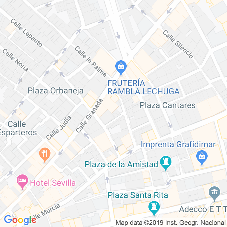 Código Postal calle Patio Dulcinea en Almería