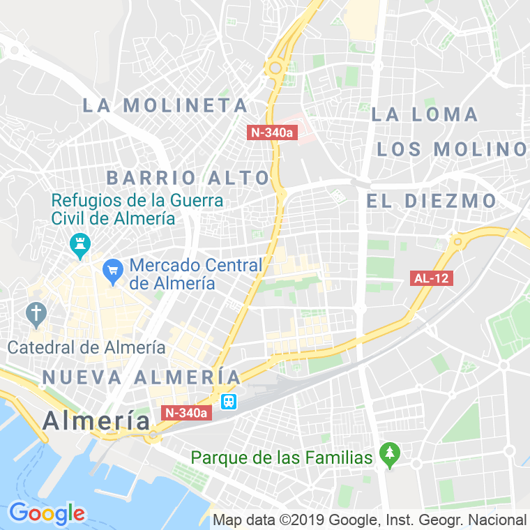 Código Postal calle Ronda, carretera (Impares Del 1 Al 57) en Almería