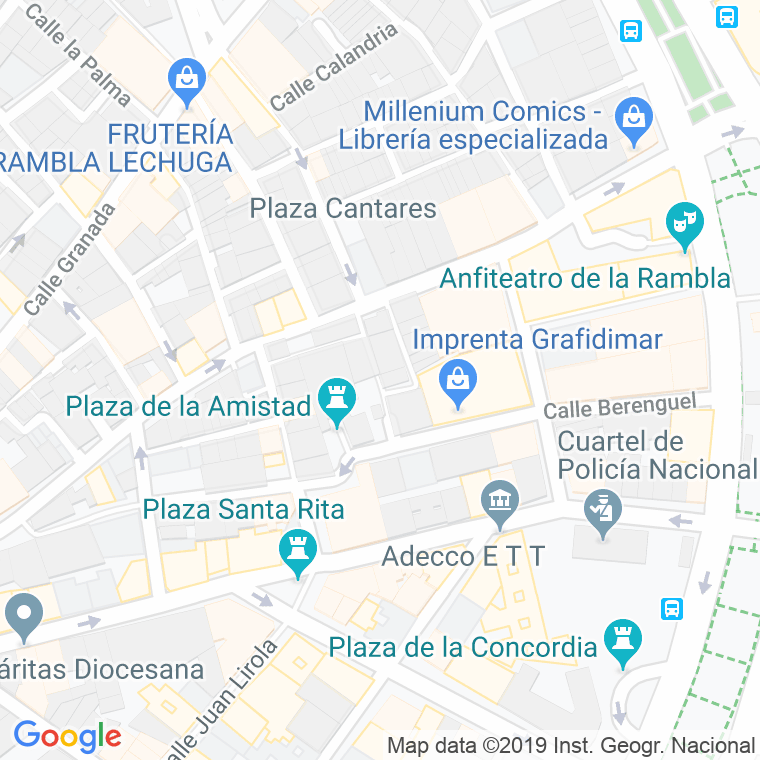 Código Postal calle Tesoro en Almería