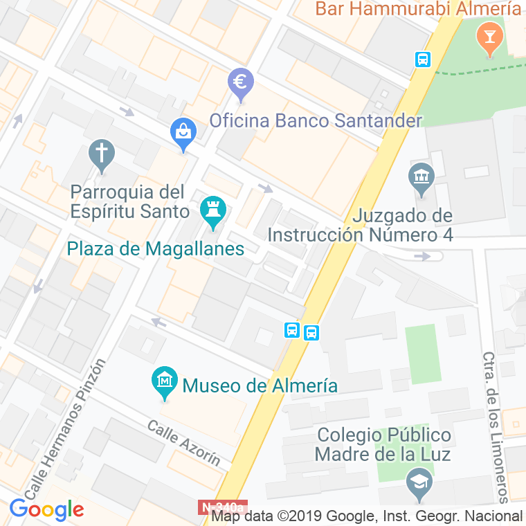 Código Postal calle Alonso De Ojeda en Almería