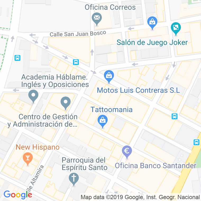 Código Postal calle Baile en Almería