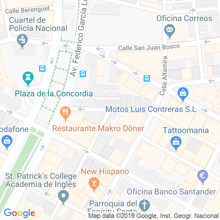 Código Postal calle Duende, carrera en Almería