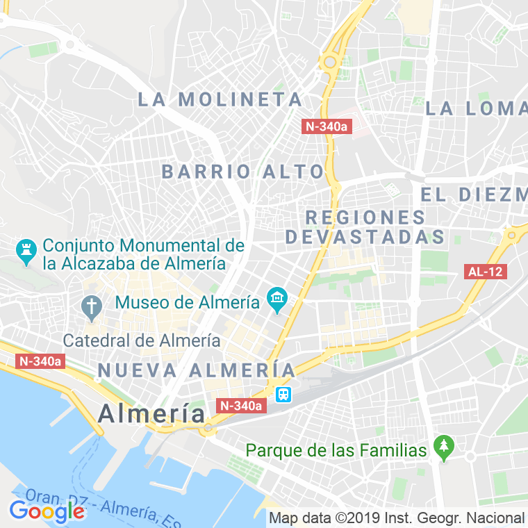 Código Postal calle Mercurio   (Impares Del 1 Al 55)  (Pares Del 2 Al 42) en Almería