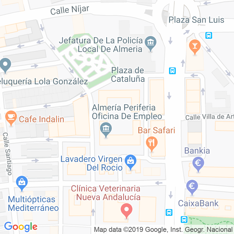 Código Postal calle Antonio Gaudi en Almería