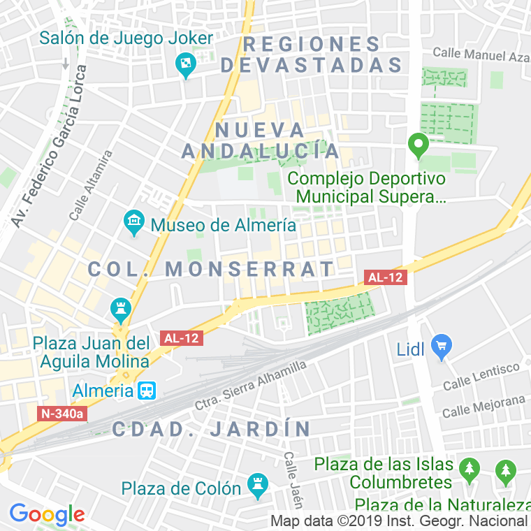 Código Postal calle Calzada De Castro en Almería