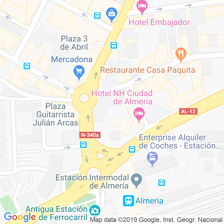 Código Postal calle Carlos Cano, plaza en Almería