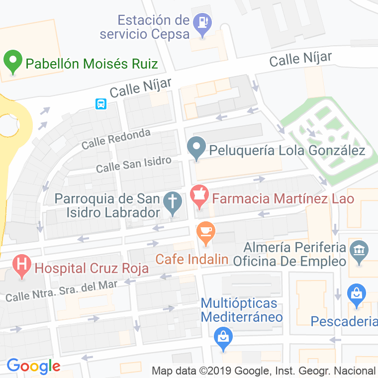 Código Postal calle Dama en Almería