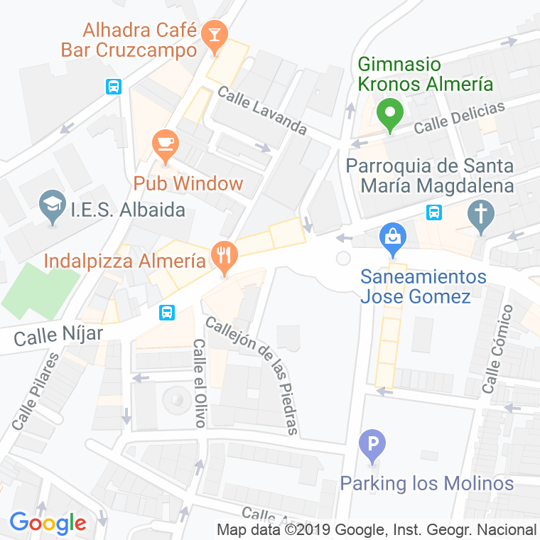Código Postal calle Denia en Almería