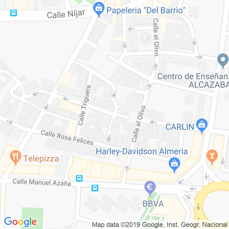 Código Postal calle Felipe Viciana en Almería