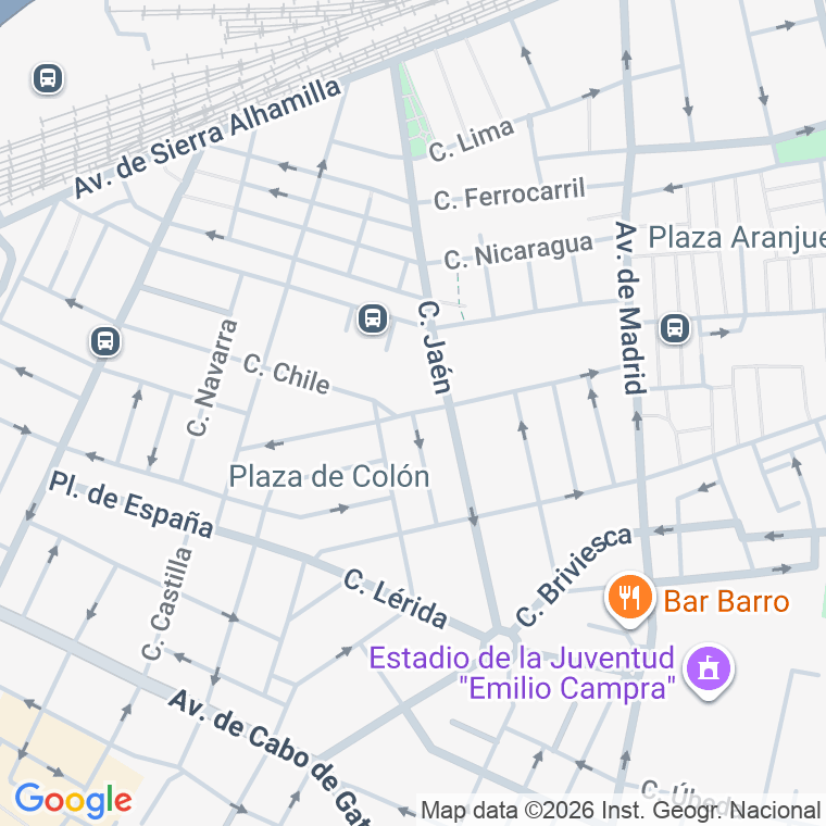 Código postal de Calle Cordoba en Almeria
