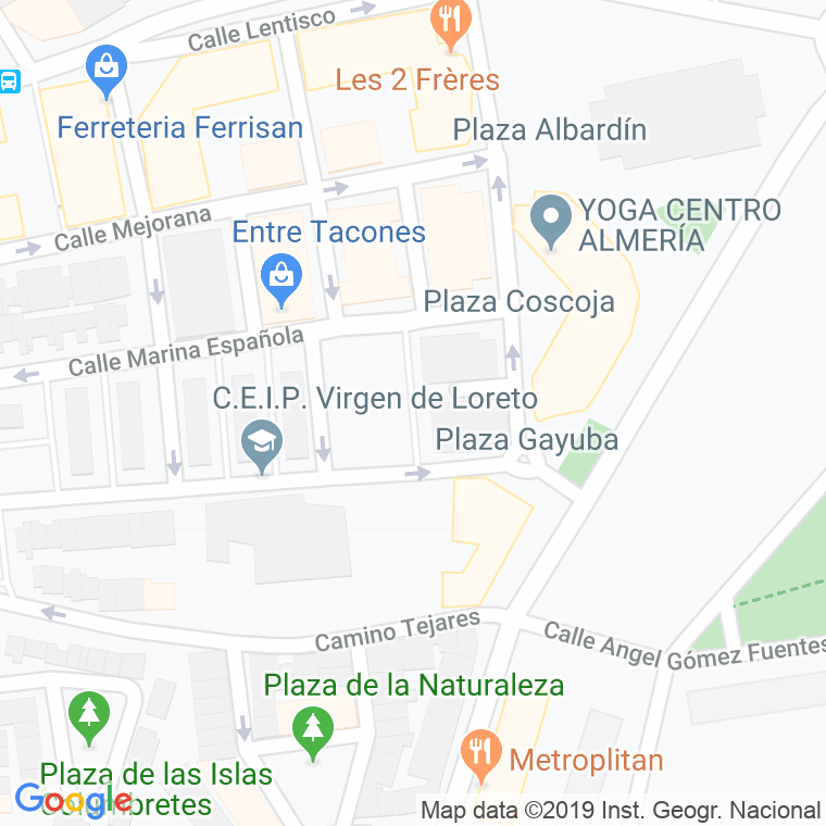 Código Postal calle Albaida, plaza en Almería