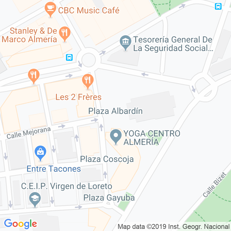 Código Postal calle Albardin, plaza en Almería