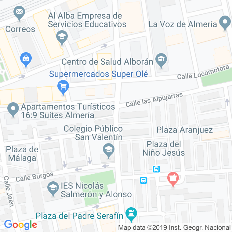 Código Postal calle Alboloduy en Almería